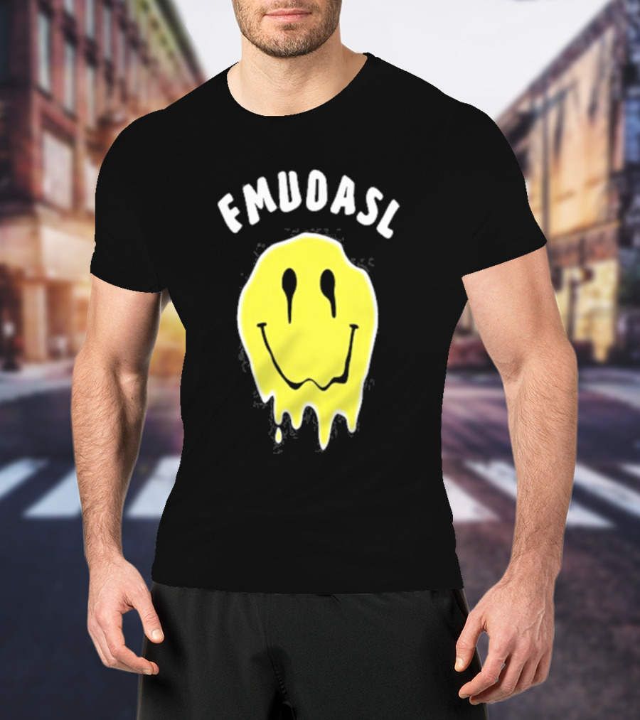 FMUOASL Dripping Smiley Face T-Shirt