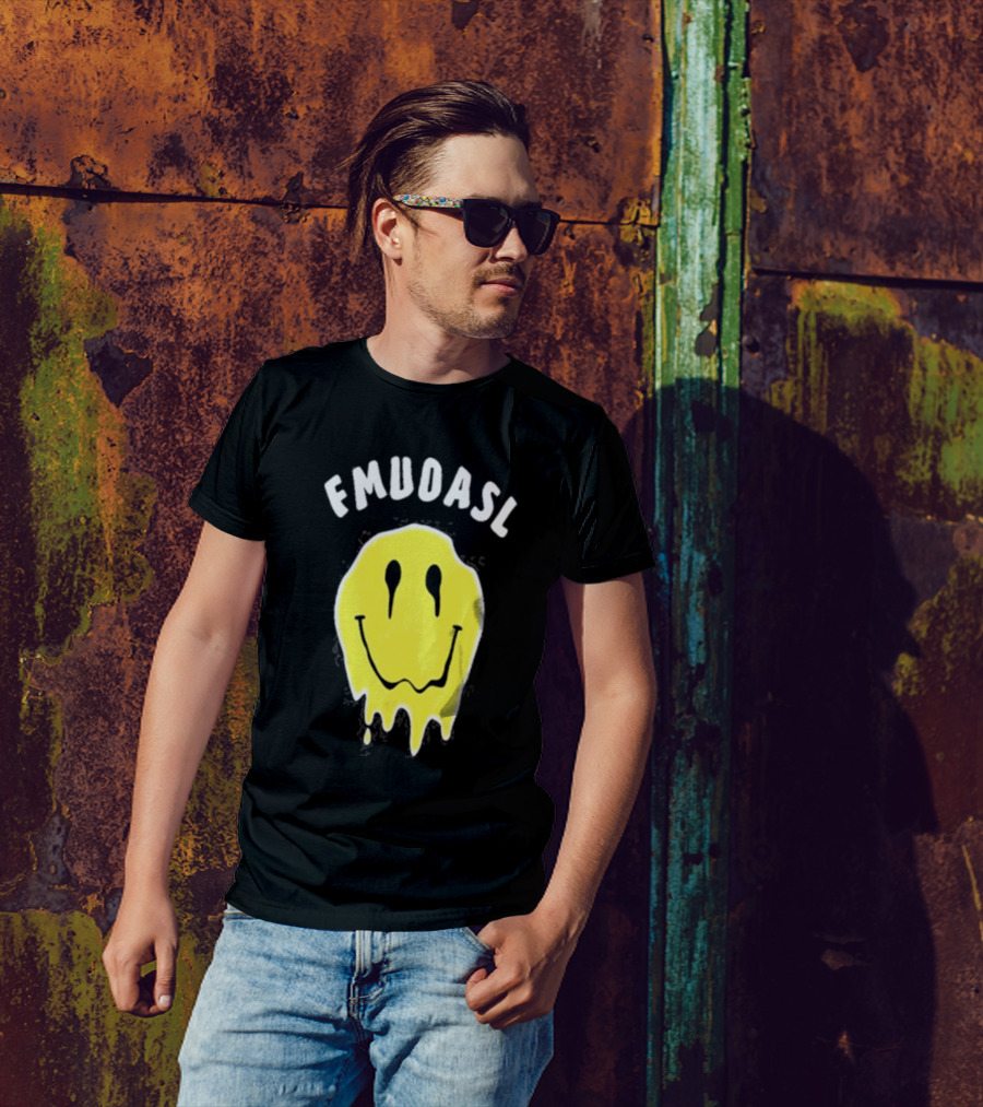FMUOASL Dripping Smiley Face T-Shirt