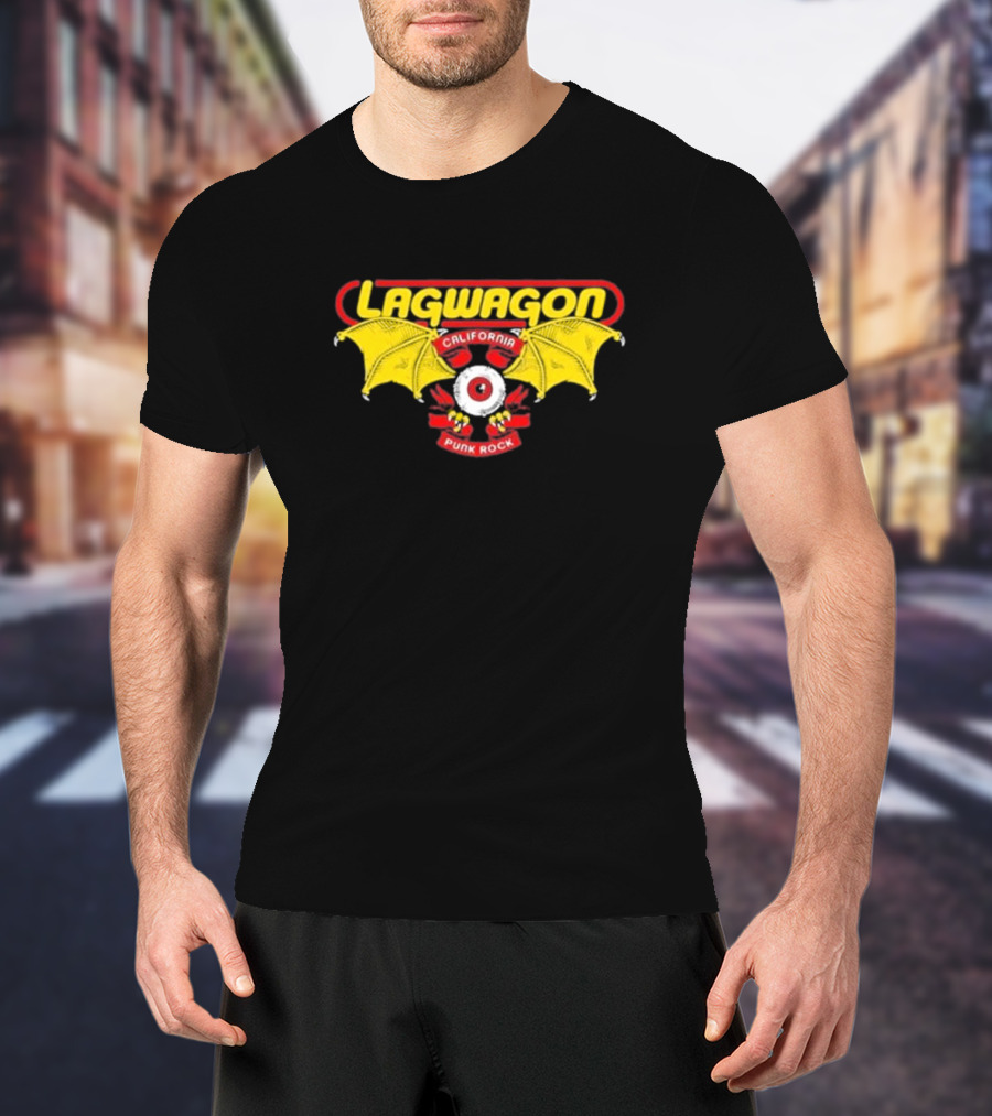 Lagwagon California Punk Rock Eye With Bat Wings T-Shirt