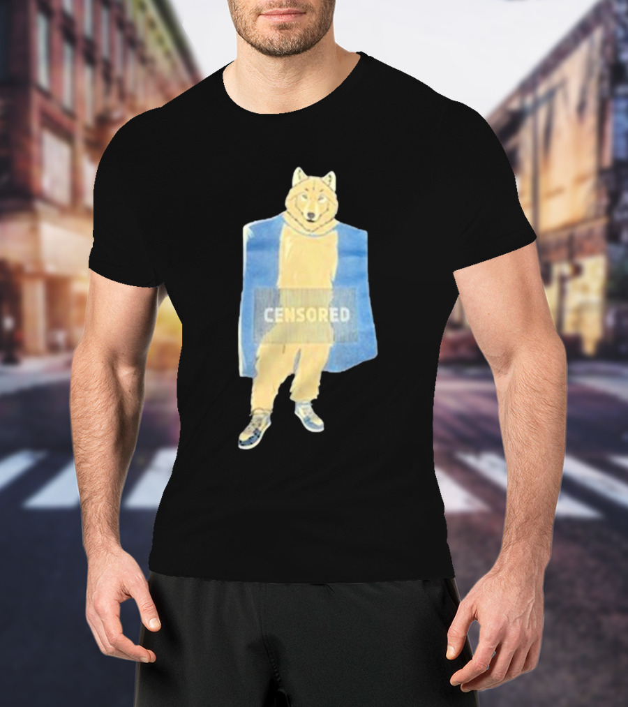 Lisan Jal Gaib Censored Wolf Retro Sneakers T-Shirt