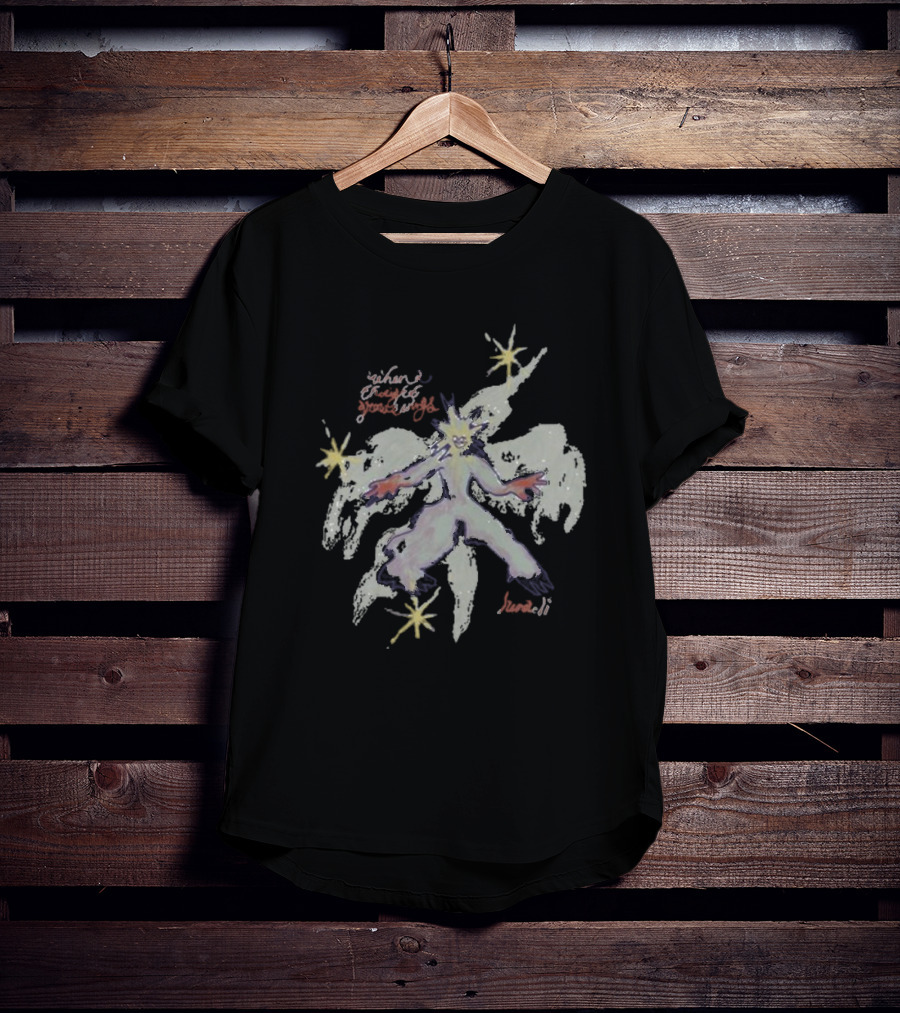 Luna Li Grow Wings Enchanted Mystical Figure With Stars T-Shirt