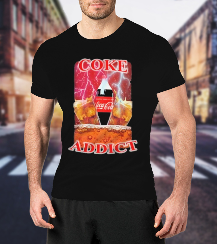 Coke Addict Orbital Clothing Coca-Cola Lightning Bubbles T-Shirt