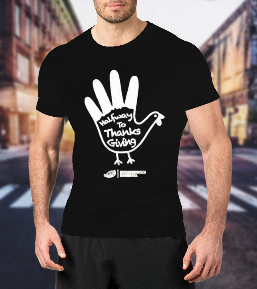 Rubberducks Halfway To Thanksgiving Hand Turkey T-Shirt