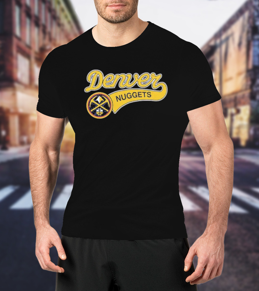 Denver Nuggets Script With Round Emblem T-Shirt