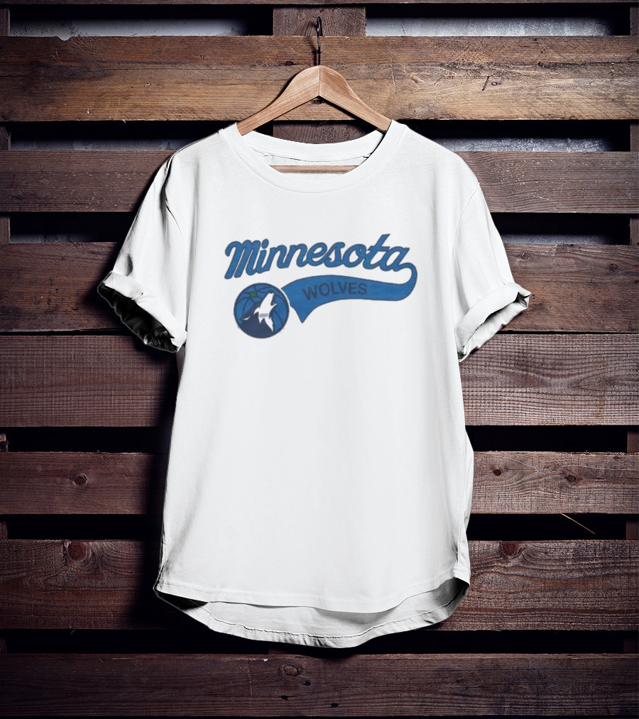 Minnesota Wolves Basketball Logo Script T-Shirt