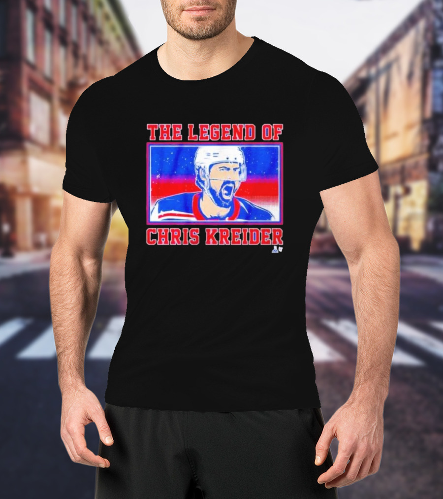 The Legend Of Chris Kreider Hockey Icon Burst T-Shirt