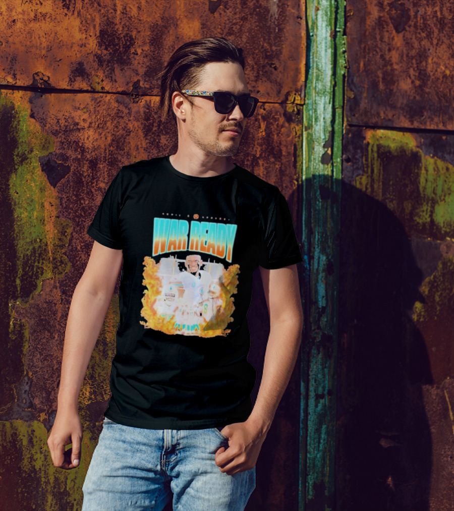 Waddle And Associates War Ready Miami Football Flame Burst T-Shirt