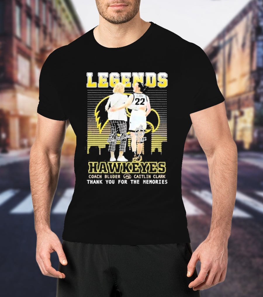 Legends Hawkeyes Coach Bluder Caitlin Clark Thank You For The Memories T-Shirt
