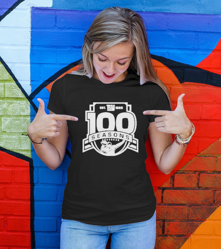 New York Giants Est. 1925 100 Seasons Starter Black T-Shirt