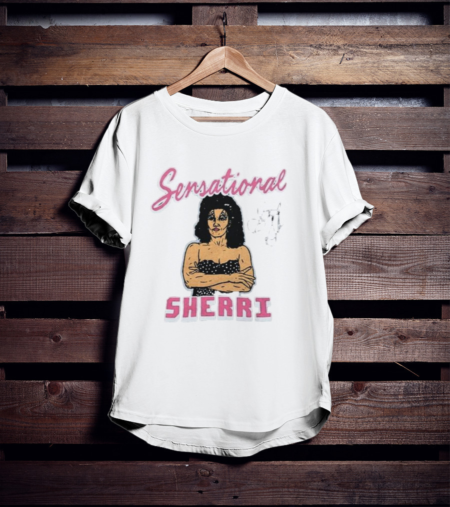 Sensational Sherri Retro Illustration Wrestling T-Shirt