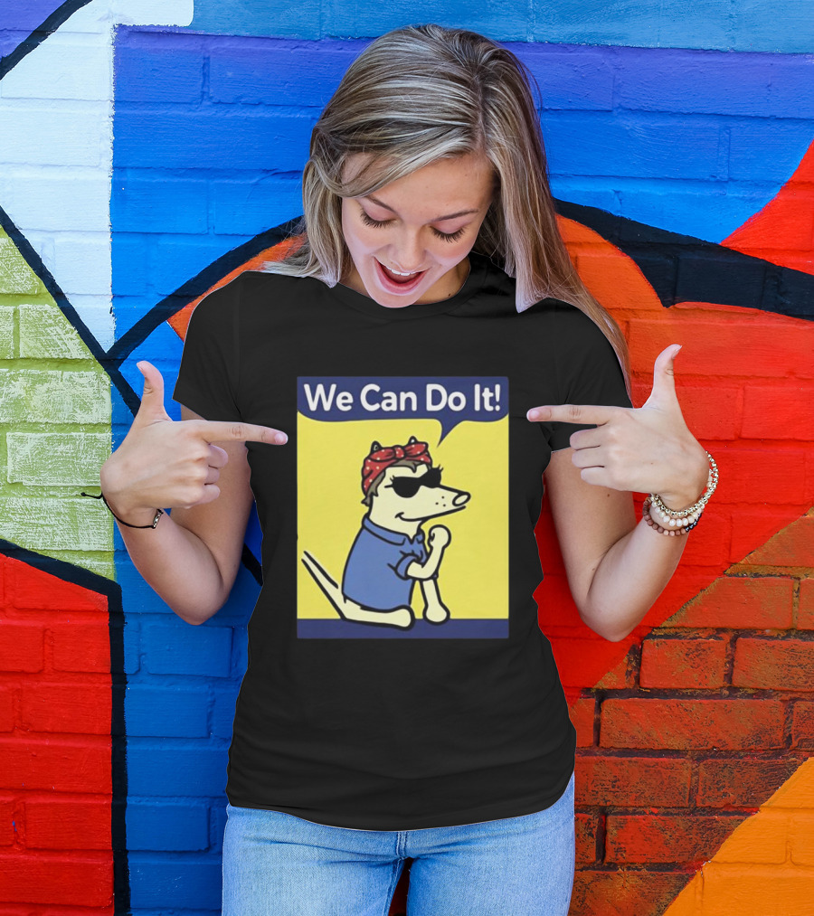 We Can Do It Teddy The Dog Rosie The Riveter T-Shirt