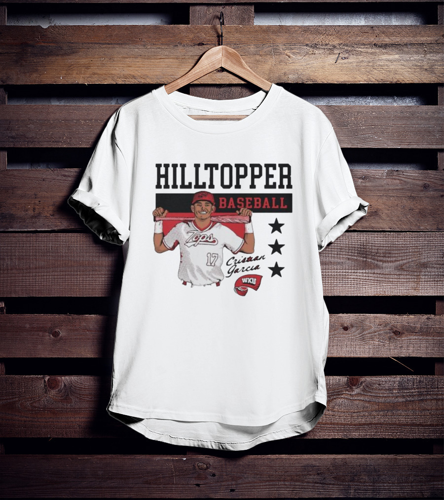 Hilltopper Baseball Tops 17 WKU Cristian Garcia T-Shirt
