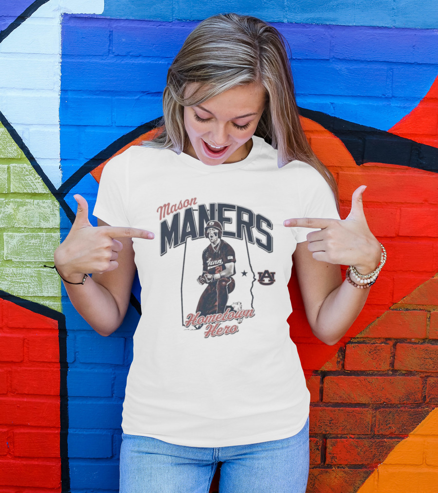 Mason Maners Hometown Hero Auburn 21 Baseball Legend T-Shirt