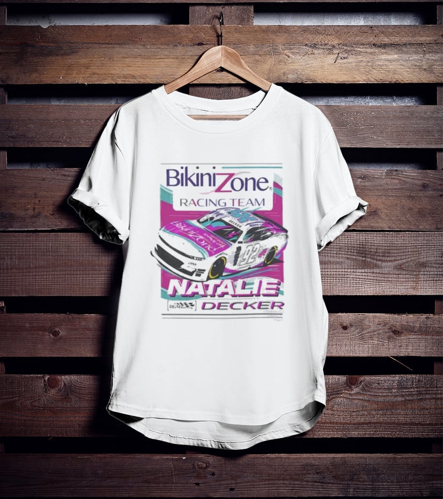 Bikini Zone Racing Team Natalie Decker 92 Car T-Shirt