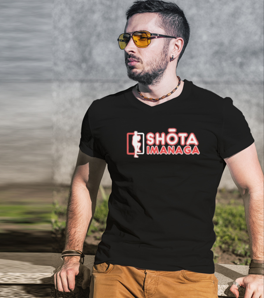 SHŌTA IMANAGA Silhouette Red Lettering T-Shirt