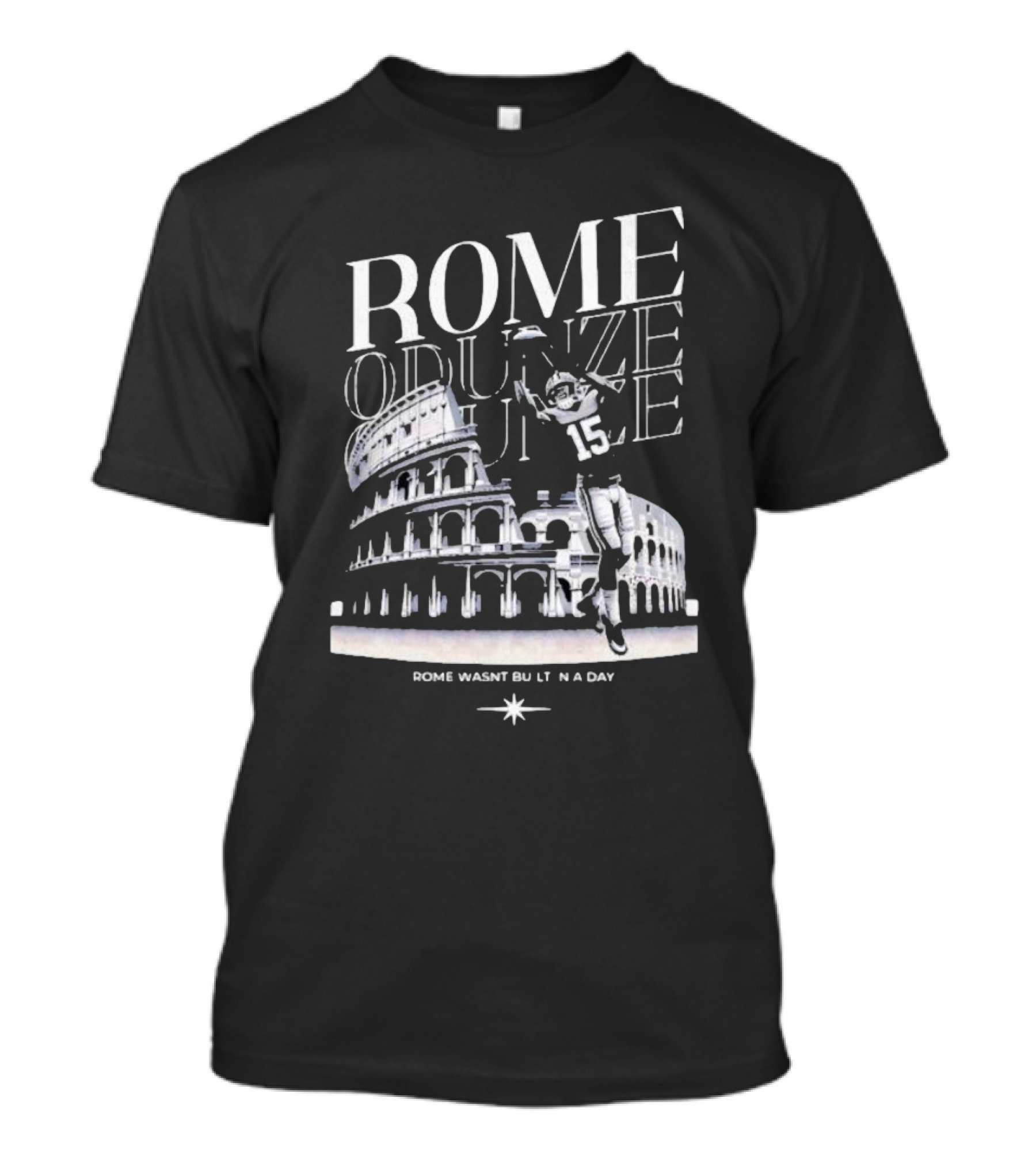 Rome Odunze Football Player Rome Wasn't Built In A Day Colosseum T-Shirt