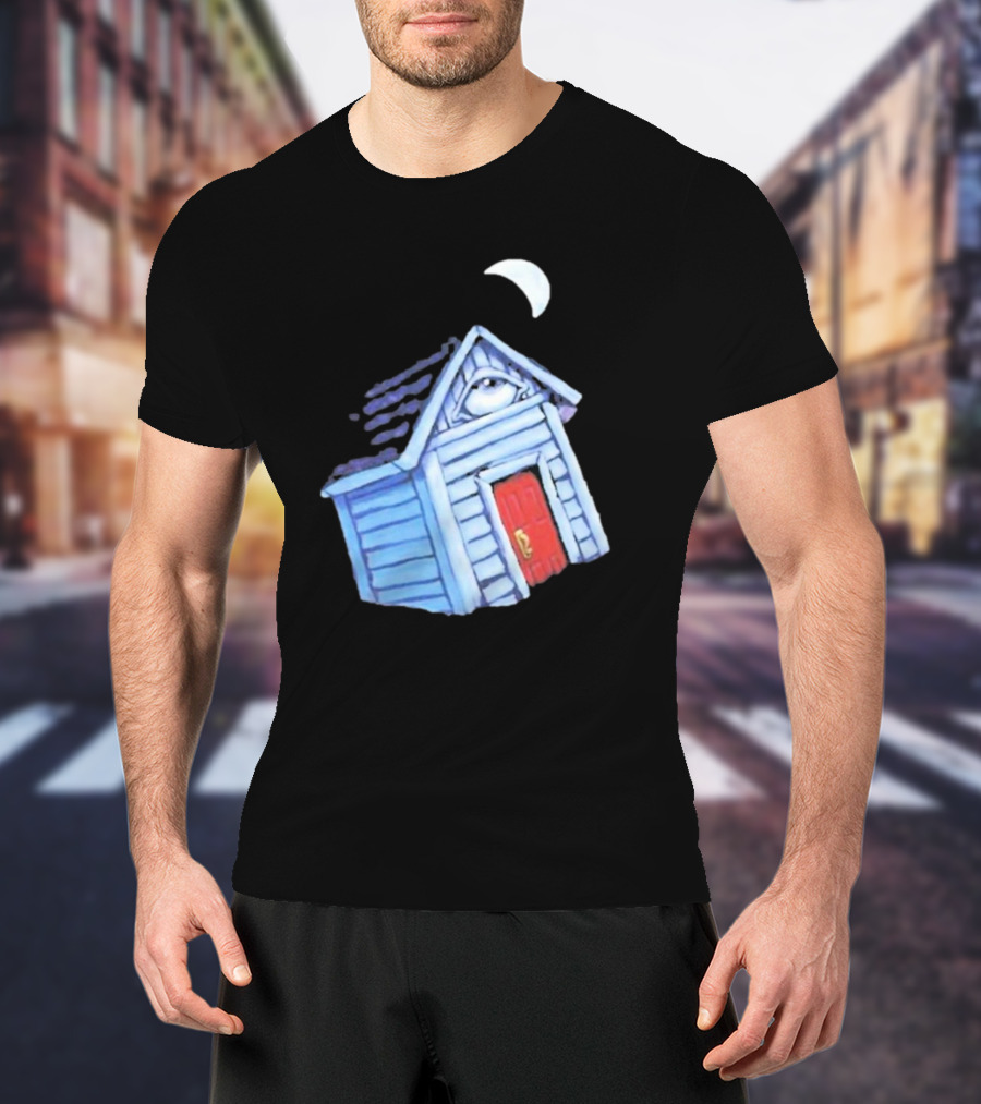 Turmoil Tinfoil Moon Eye House With Red Door T-Shirt