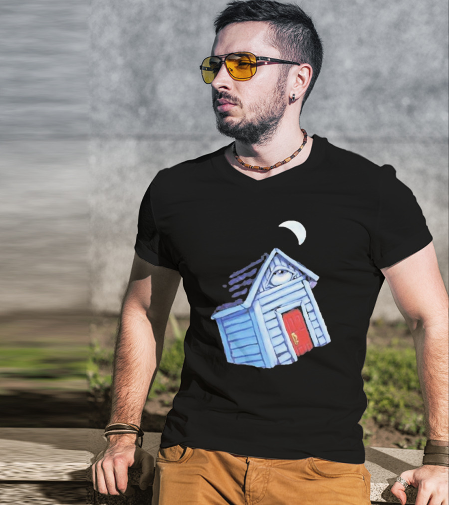 Turmoil Tinfoil Moon Eye House With Red Door T-Shirt