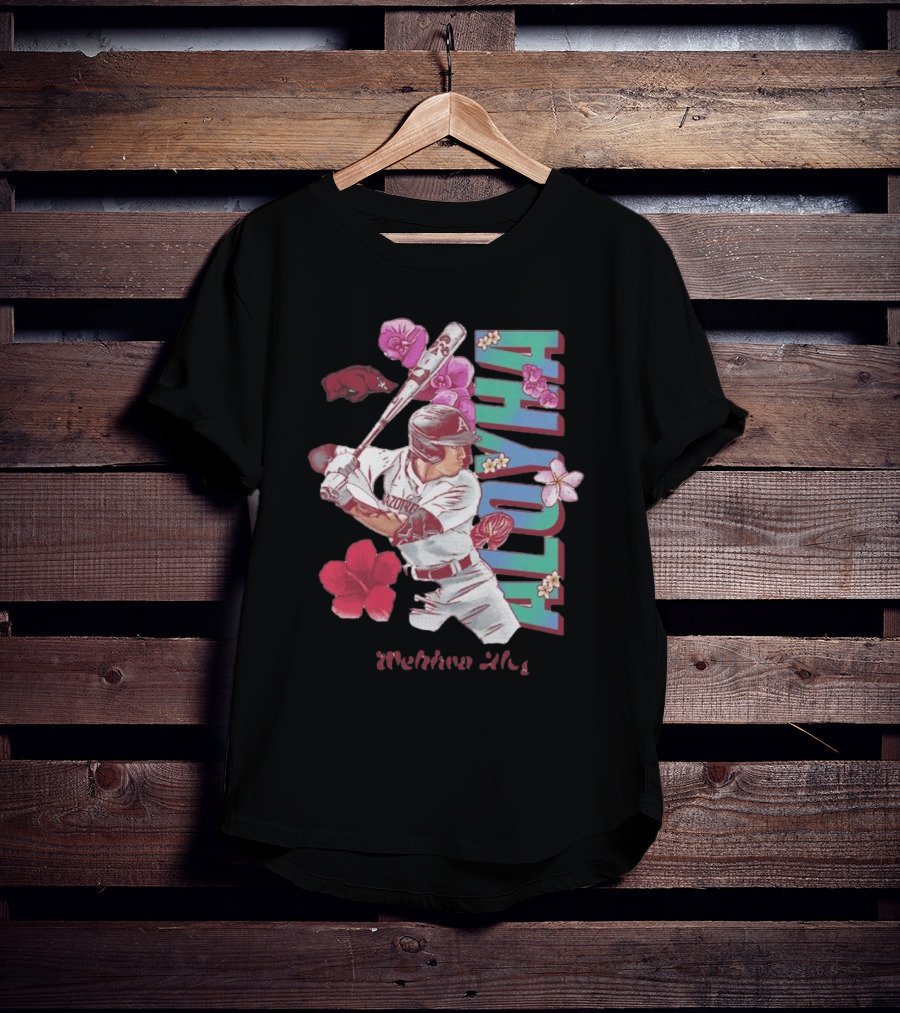 Wehiwa Aloyha Aloy Arkansas Baseball Flowers T-Shirt