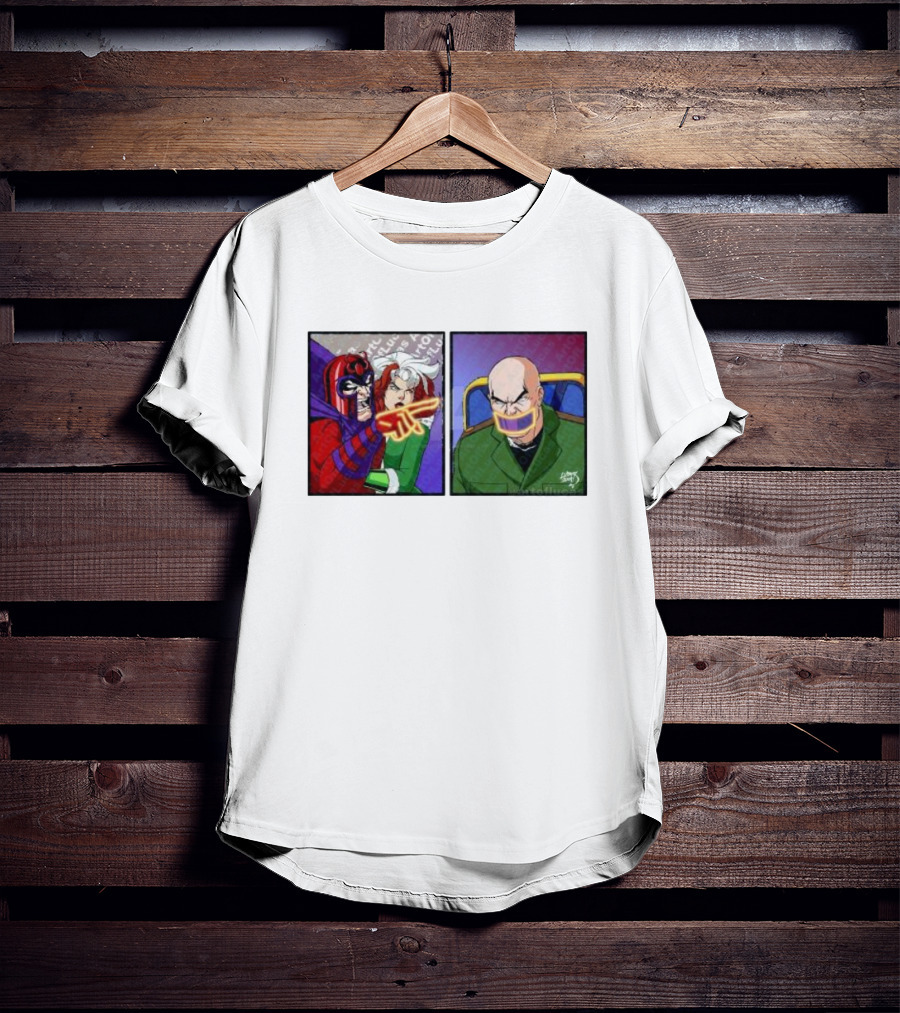 Magneto And Xavier Meme Panel With Pointing Gesture T-Shirt