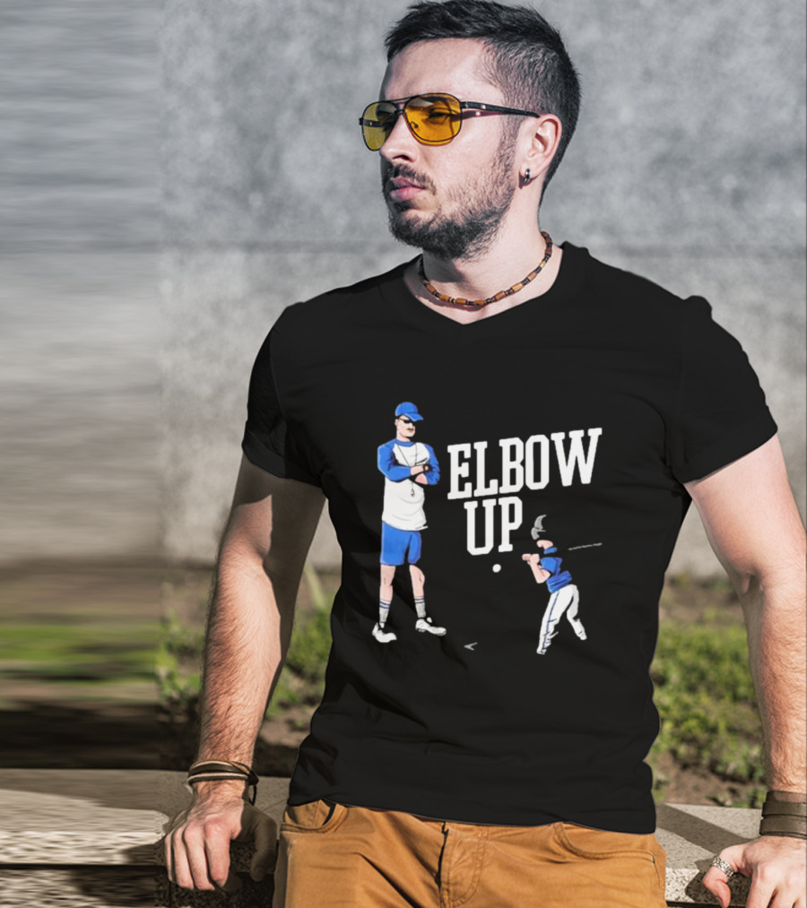 Middleclassfancy Baseball Coach Elbow Up T-Shirt