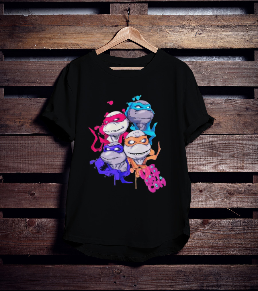 Neon TMNT Characters Pop T-Shirt