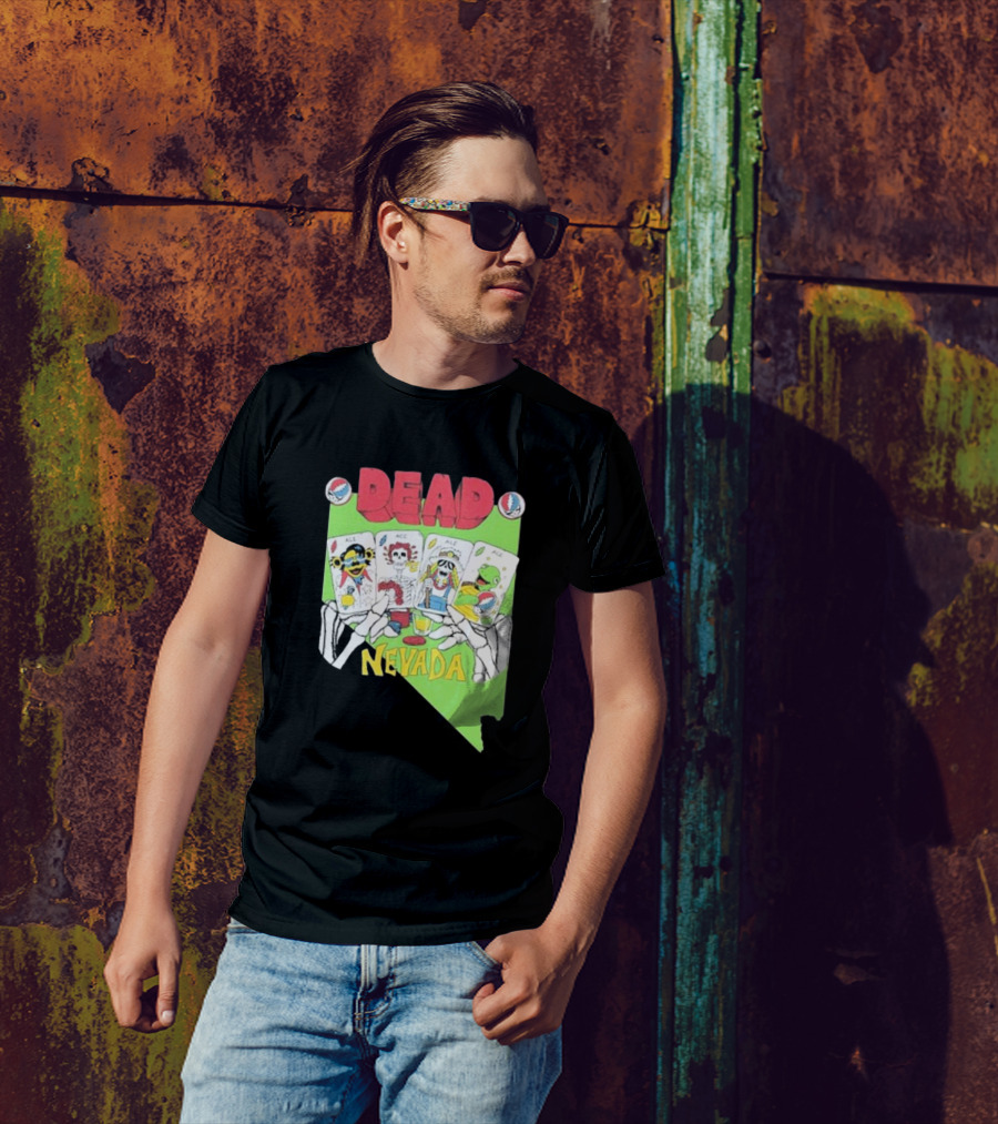 Dead Nevada United States Playing Cards Skeleton Hands T-Shirt