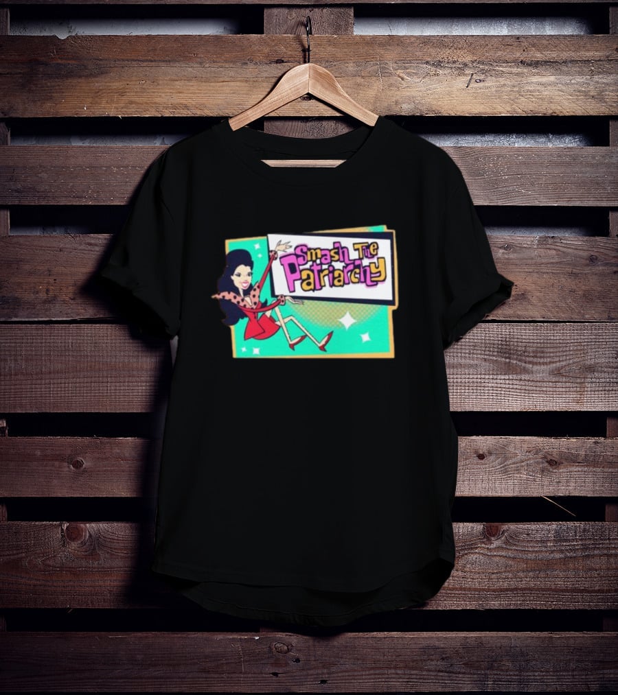 Smash The Patriarchy Retro Comic Style Woman Empowerment T-Shirt