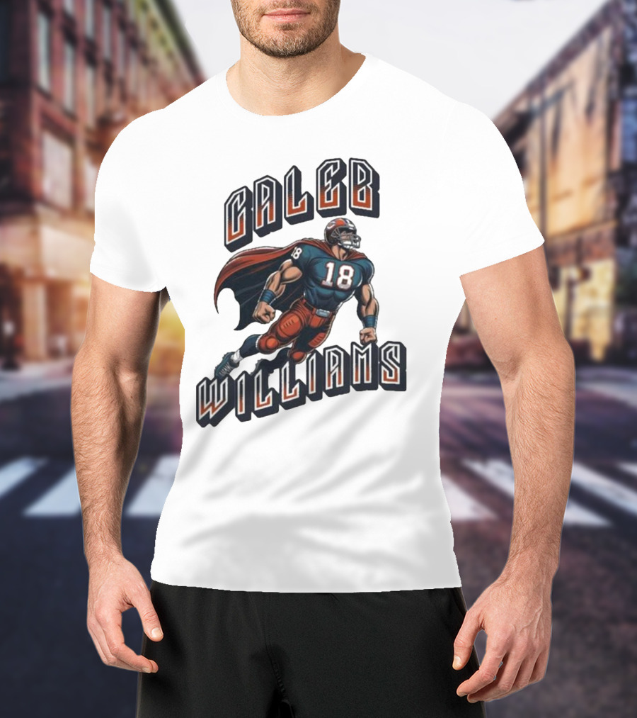 Caleb Williams Football Heroic Number 18 Superhero T-Shirt