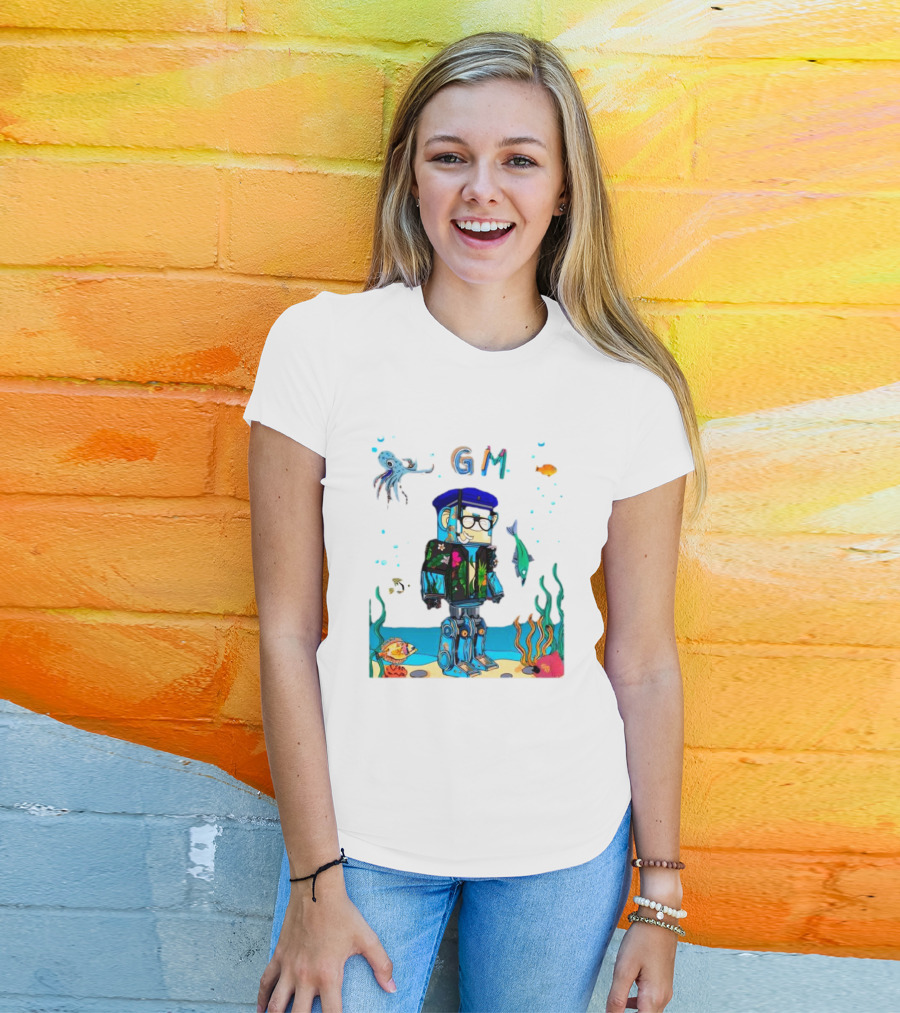 Marine Policeman NFT Robot Monkey Underwater Scene GM T-Shirt