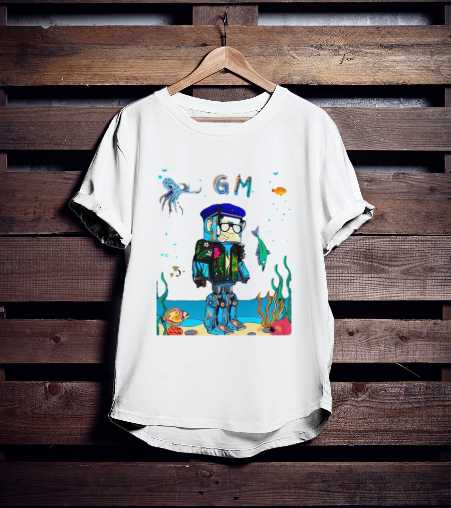 Marine Policeman NFT Robot Monkey Underwater Scene GM T-Shirt