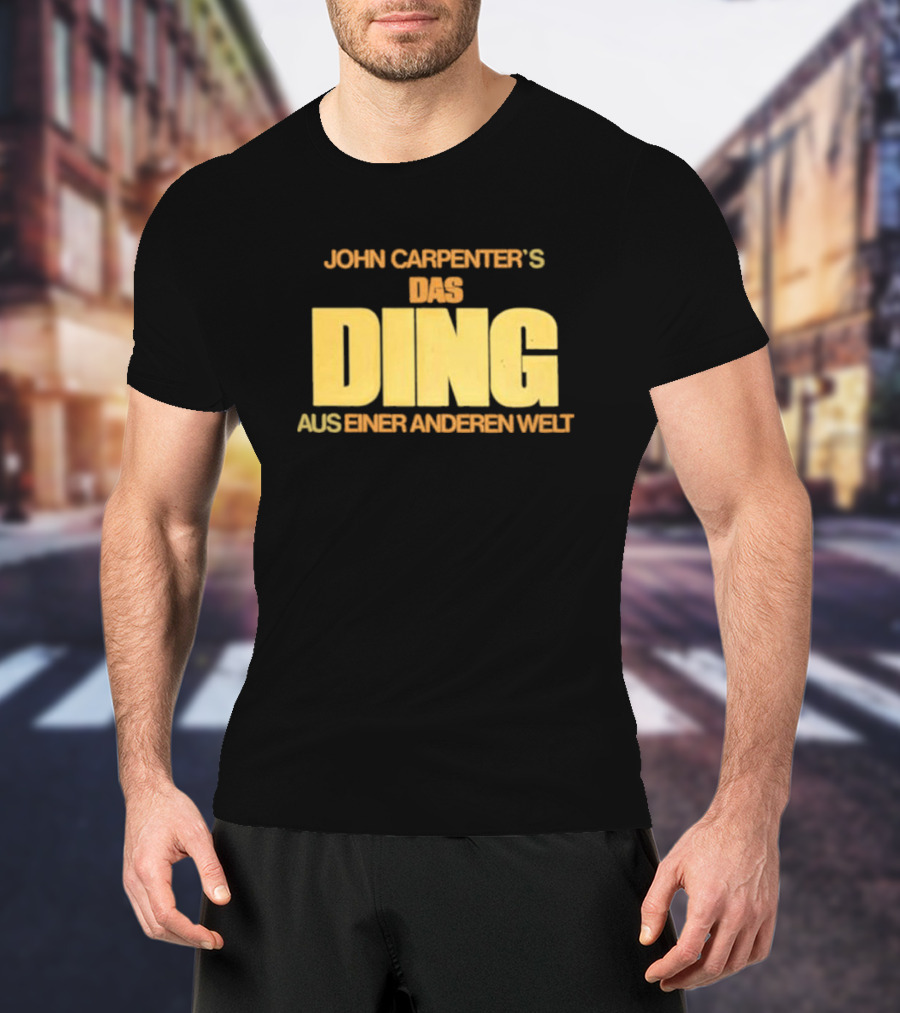 John Carpenter's Das Ding Aus Einer Anderen Welt Classic Horror Movie Title Text T-Shirt