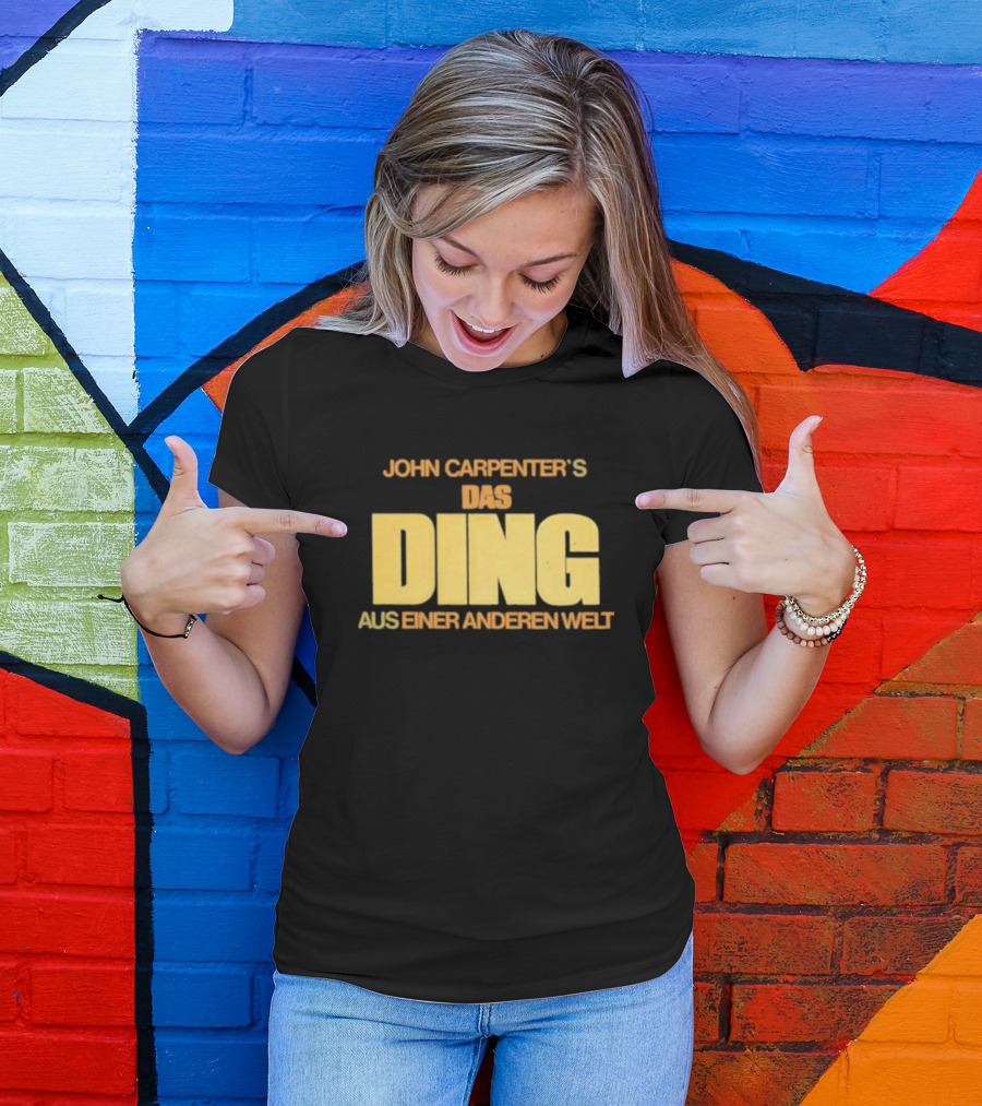John Carpenter's Das Ding Aus Einer Anderen Welt Classic Horror Movie Title Text T-Shirt