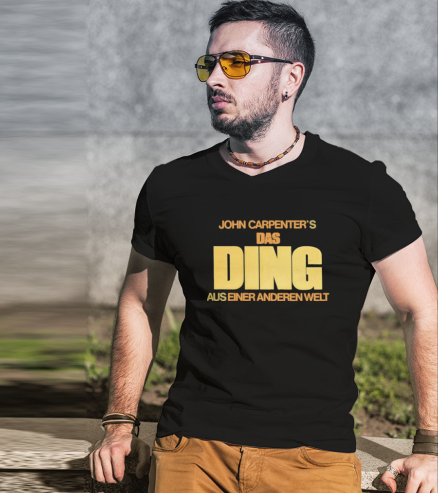 John Carpenter's Das Ding Aus Einer Anderen Welt Classic Horror Movie Title Text T-Shirt