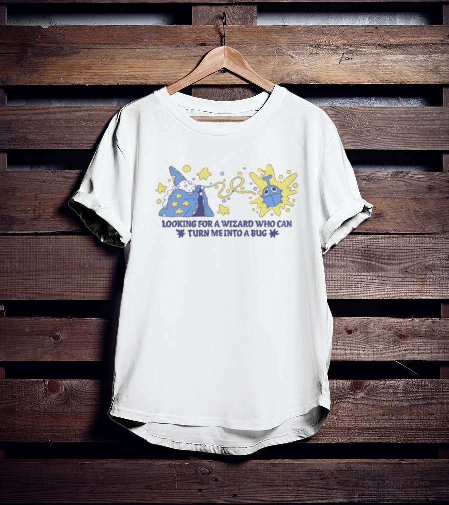 Koboldscrossing Looking For A Wizard Who Can Turn Me Into A Bug Stars Potion Hat Magic T-Shirt