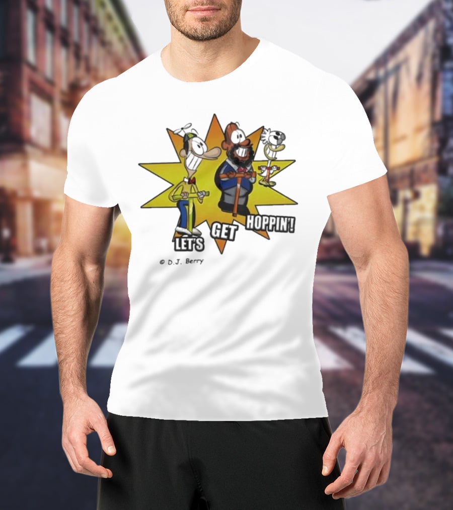 Let's Get Hoppin D.J. Berry Comic Burst T-Shirt