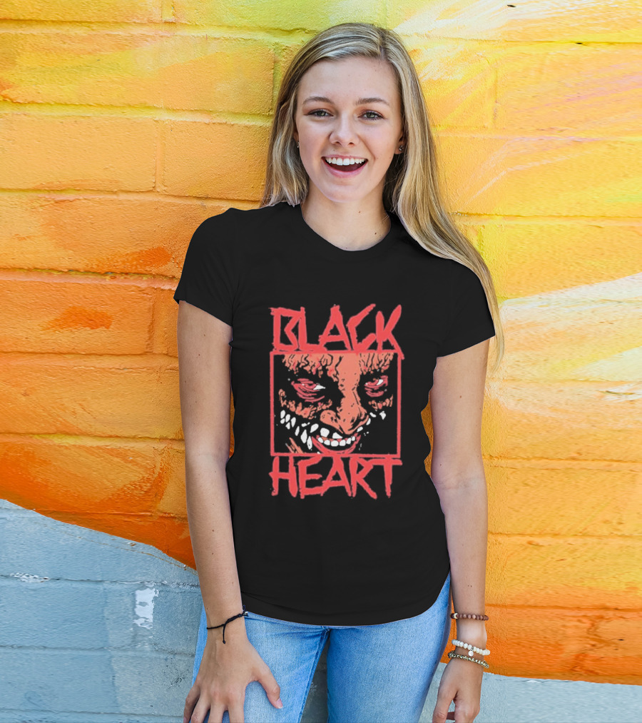 Lio Rush Blackheart Creepy Red Evil Face T-Shirt
