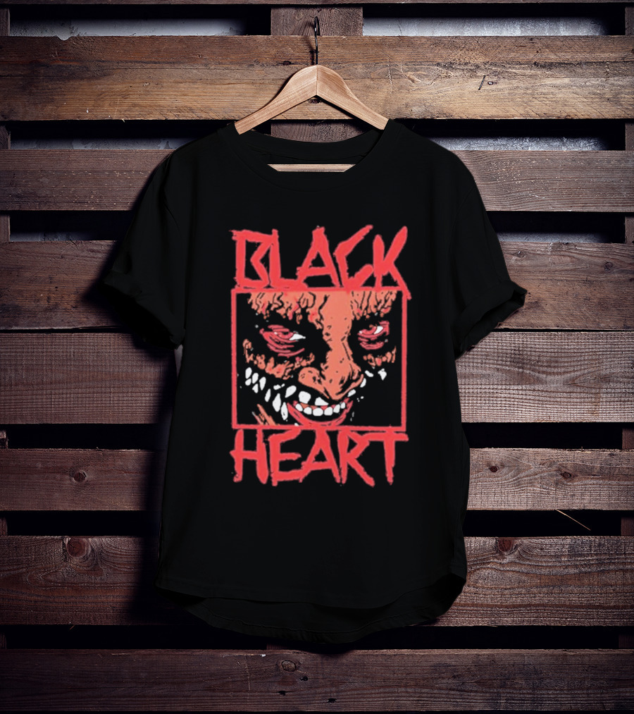Lio Rush Blackheart Creepy Red Evil Face T-Shirt