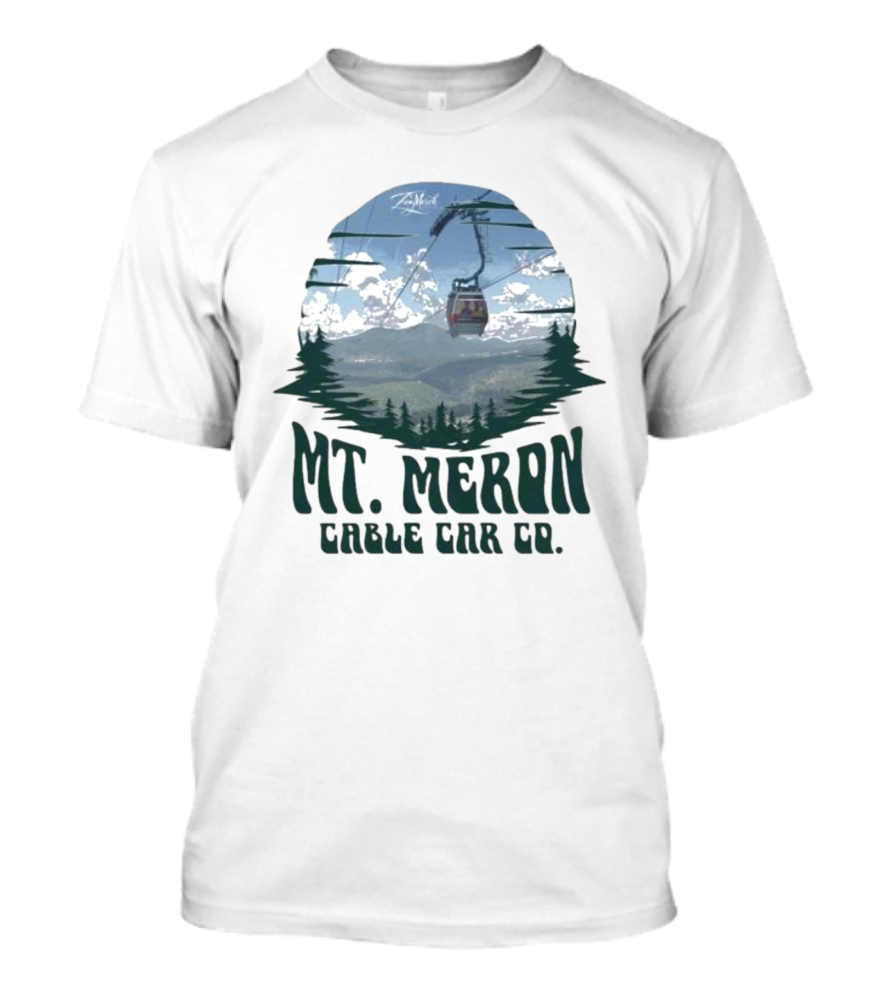 Mt Meron Cable Car Co Scenic Mountain Forest Adventure T-Shirt