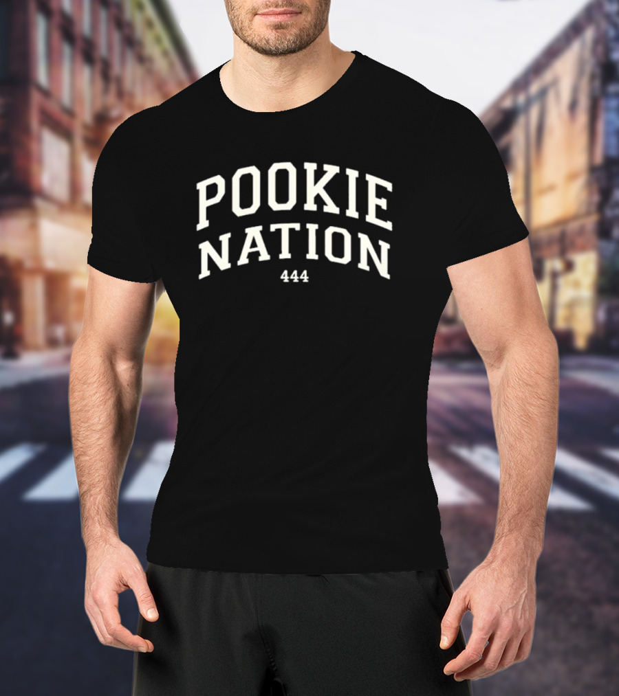 Pookie Nation 444 Black Background Bold White Text Classic T-Shirt