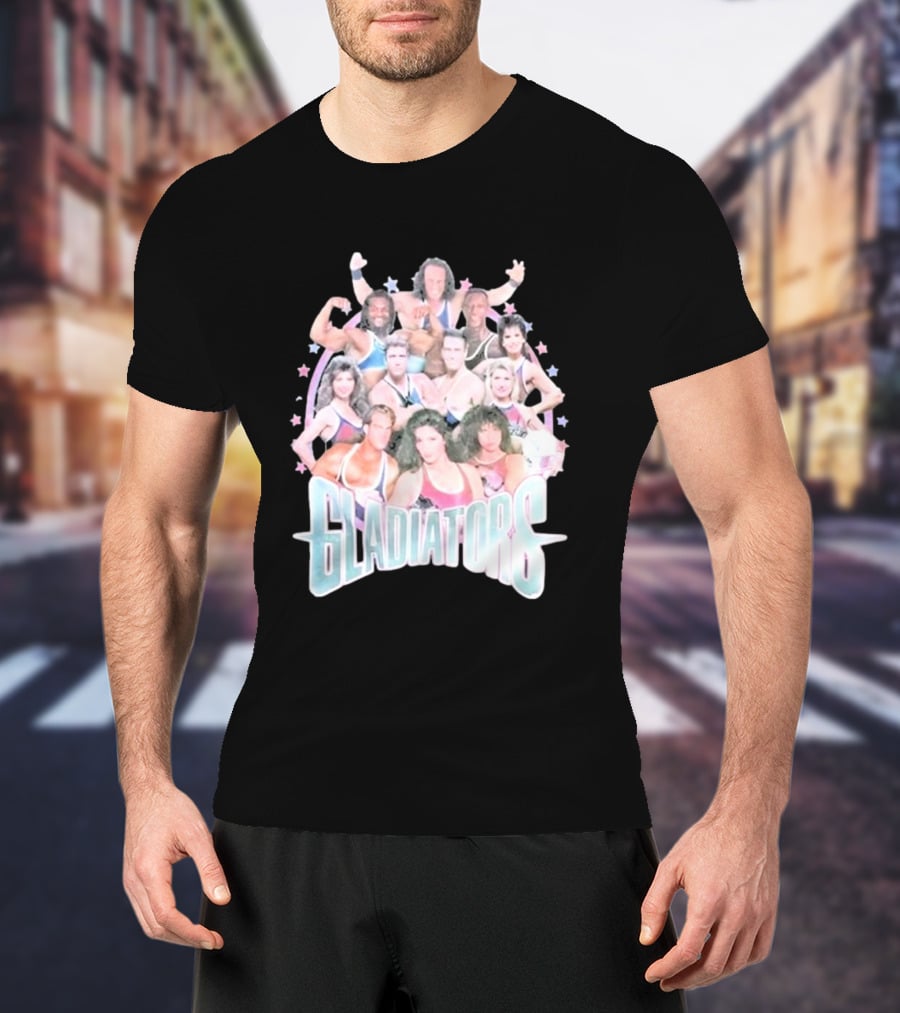 Gladiators Retro TV Show Cast Montage T-Shirt