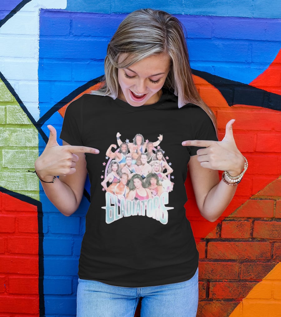 Gladiators Retro TV Show Cast Montage T-Shirt
