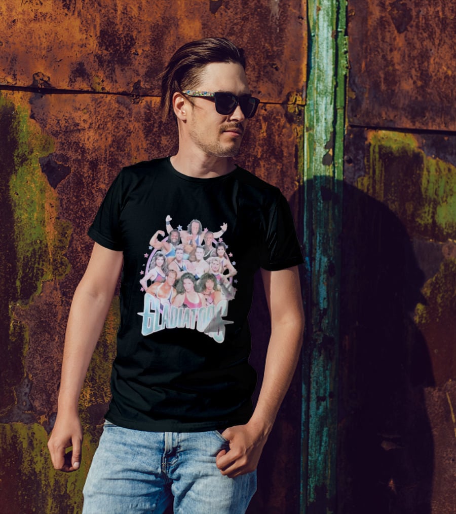 Gladiators Retro TV Show Cast Montage T-Shirt