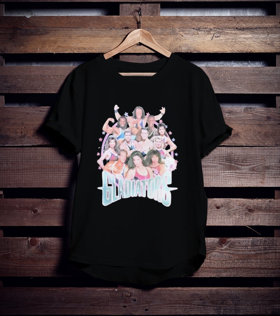 Gladiators Retro TV Show Cast Montage T-Shirt