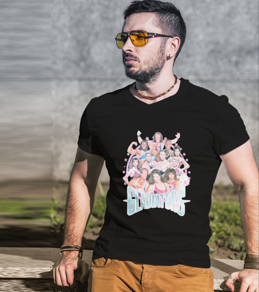 Gladiators Retro TV Show Cast Montage T-Shirt