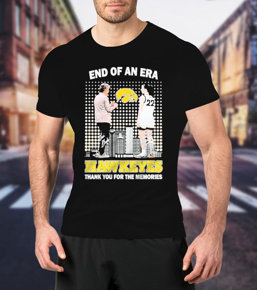 End Of An Era Lisa Bluder Hawkeyes Thank You For The Memories Basketball T-Shirt
