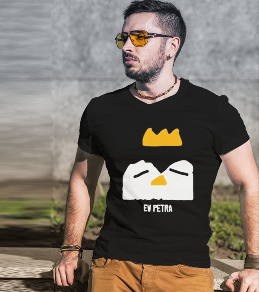 Petra Groaning Crown Face Icon Ew Text T-Shirt