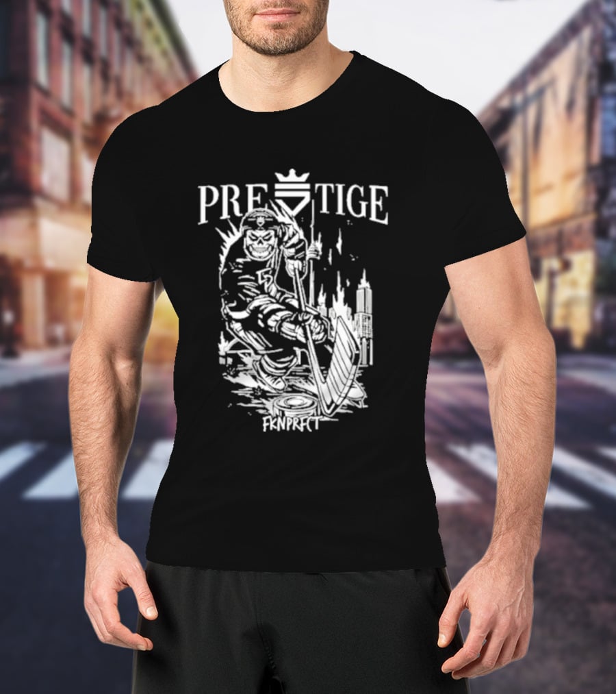 Prestige Fknprfct Toronto Hockey Player City Skyline T-Shirt