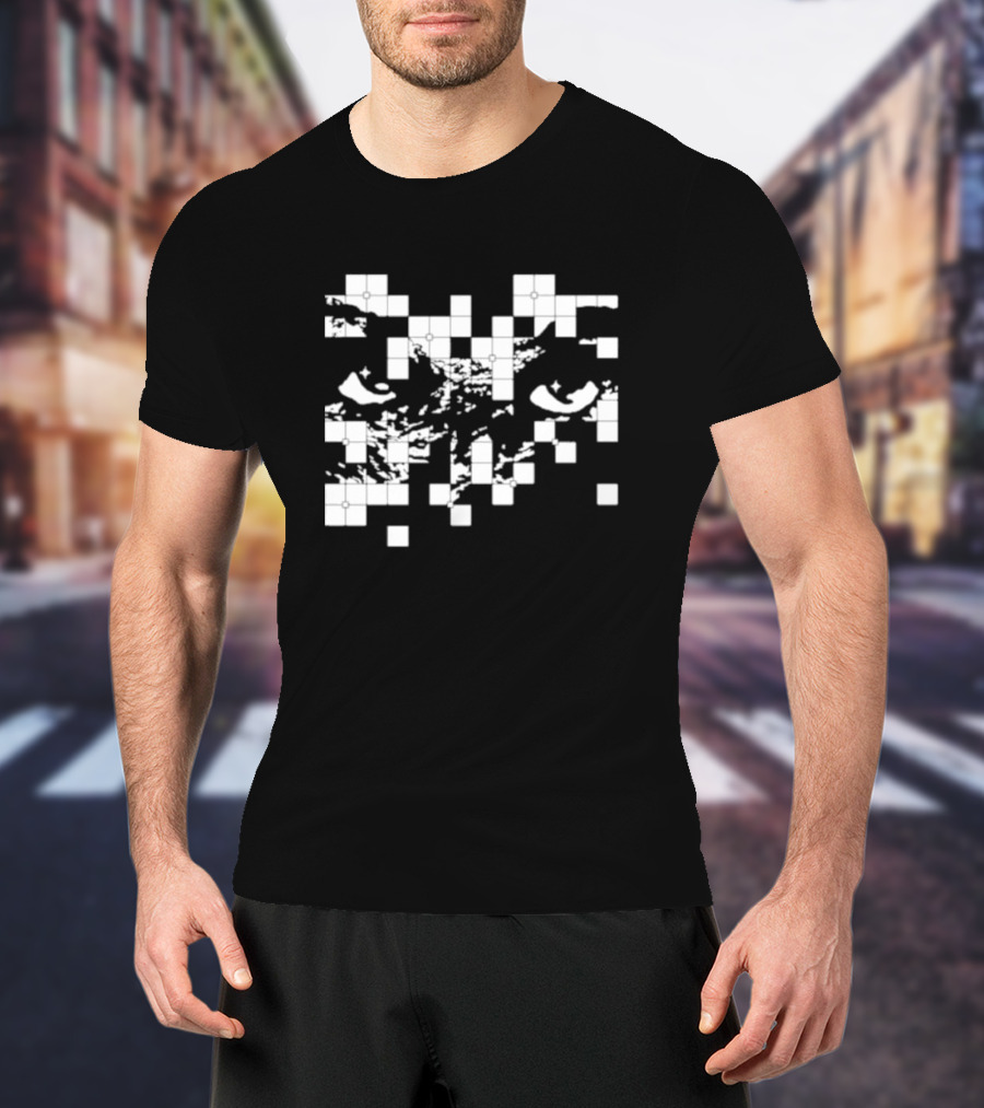 G Jones Paths Eyes Pixelated T-Shirt