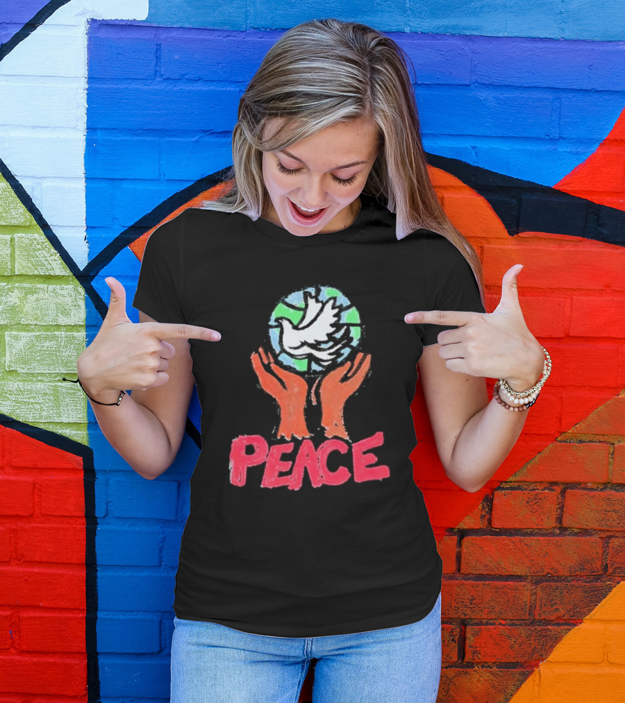 Anthony Edwards Foot Locker Just Don World Peace Dove Hands Peace T-Shirt